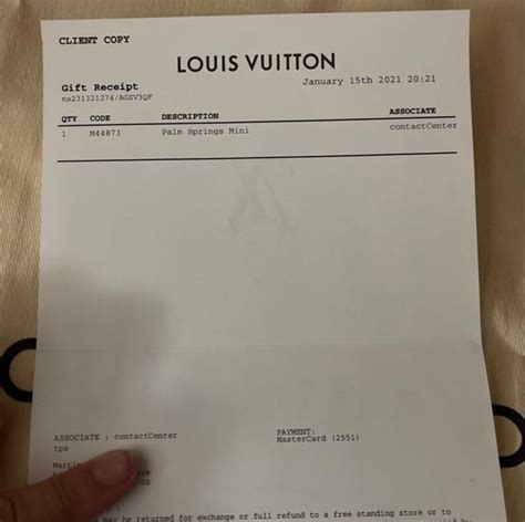 gift receipt louis vuitton|louis vuitton wallet receipt.